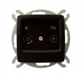 Gniazdo RTV końcowe ZAR 2,5-3 dB (czekoladowy metal)