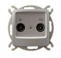 Gniazdo RTV końcowe ZAR 2,5-3 dB (srebrny perłowy)