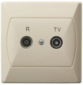 Gniazdo RTV końcowe GAR, 2,5-3 dB (beżowy)