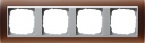 Ramka poczwórna aluminiowy Gira Event Opaque mat ciemnobrązowy