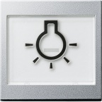 Klawisz z piktogr. symbol światła System 55 kolor aluminiowy