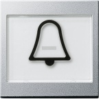 Klawisz z piktogr. symbol dzwonka System 55 kolor aluminiowy