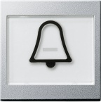 Klawisz z piktogr. symbol dzwonka System 55 kolor aluminiowy
