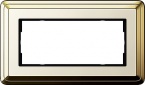 Ramka podwójna bez przegrody ClassiX mosiądz-kremowy