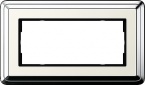 Ramka podwójna bez przegrody ClassiX chrom-kremowy