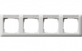 Ramka poczwórna z p.opis, poziome Standard 55 biały matowy