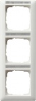 Ramka potrójna z p.opis, pionowe Standard 55 biały matowy
