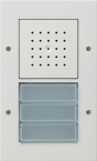 Bramofon natynkowy potrójna System Domofon biały