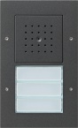 Bramofon natynkowy potrójna System Domofon antracytowy