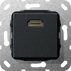 HDMI Przejściówka Urządzenie podtynk. czarny matowy