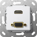 HDMI, VGA Przejściówka Urządzenie podtynk. biały