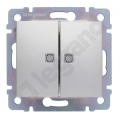 Valena łącznik świecznikowy Z Podwójnym Wskaźnikiem 10ax-250~ Aluminium