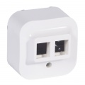 Forix Ip20 - Adapter Keystone 2xrj45 Biały