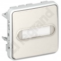 Plexo55 Przycisk Jednobieg Podświetlany Z Uchwytem Etykiety Biały/ecru 10a-250v~