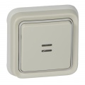 Plexo55 Przycisk Podświetlany Biały 10ax-250v~ - Komplet Podtynkowy