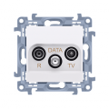 Gniazdo antenowe R-TV-DATA tłum.:10dB biały
