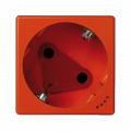 Gniazdo wtyczkowe pojedyncze K45 DATA Schuko z sygnalizacją napięcia 16A 250V zaciski śrubowe 45×45mm pomarańczowy