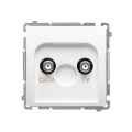 Gniazdo antenowe TV-DATA tłum.:5dB biały