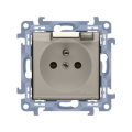 Gniazdo wtyczkowe pojedyncze do wersji IP44 - z uszczelką -  klapka w kolorze transparentnym kremowy 16A