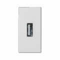 Płytka K45 złącze USB typ A 45×22,5mm czysta biel