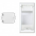 Płytka z pokrywą SIMON 500 do aparatury 2-polowej do puszek podłogowych 100×50mm czysta biel