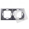 Ramka 2- krotna IP44 srebrny mat, metalizowany