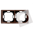 Ramka 2- krotna IP44 dębowy, hydrografika