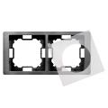 Ramka 2- krotna IP44 tytanowy, hydrografika