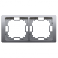 Ramka 2- krotna inox, metalizowany