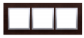 Ramka 3- krotna drewniana srebrne wenge