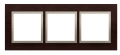 Ramka 3- krotna drewniana złote wenge