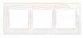 Ramka 3- krotna szklana biała perła