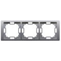 Ramka 3- krotna inox, metalizowany