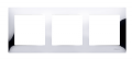 Ramka 3- krotna metalowa chrom, metal