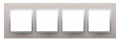 Ramka 4- krotna metalowa satynowy blask
