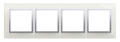 Ramka 4- krotna szklana srebrna mgła