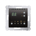 Regulator temperatury z wyświetlaczem (czujnik wewnętrzny) (moduł) 230V antracyt, metalizowany