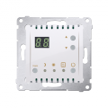 Regulator temperatury z wyświetlaczem (czujnik wewnętrzny) (moduł) 230V biały