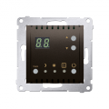Regulator temperatury z wyświetlaczem (czujnik wewnętrzny) (moduł) 230V brąz mat, metalizowany