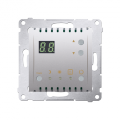 Regulator temperatury z wyświetlaczem (czujnik wewnętrzny) (moduł) 230V srebrny mat, metalizowany