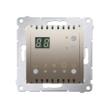 Regulator temperatury z wyświetlaczem (czujnik wewnętrzny) (moduł) 230V złoty mat, metalizowany