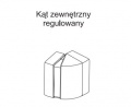 Regulowany kąt zewnętrzny CABLOPLUS 130×55mm aluminium