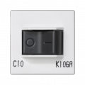 Wyłącznik nadmiarowo-prądowy K45 charakterystyka C 10A 250V 45×45mm czysta biel