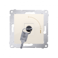 Łącznik na kluczyk jednobiegunowy - 2 pozycyjny „0-I” (moduł) 5A 250V, do lutowania, kremowy