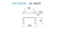 Łącznik T CABLOPLUS do kanałów 90,130,160,185 wyjście 90x55 czysta biel