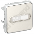 Plexo55 Przycisk Podświetlany Przełączny z Uchwytem Etykiety Biały/ecru 10a-250v