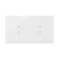 Panel dotykowy 2 moduły 2 pola dotykowe pionowe, 2 pola dotykowe pionowe, biała perła